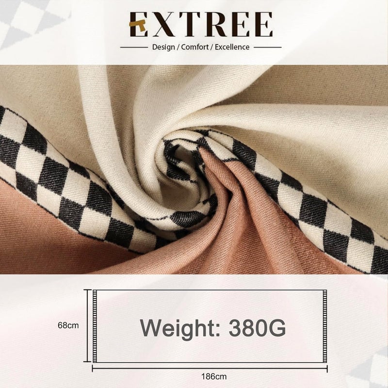 EXTREE Scarfs for Women Pashmina Silky Shawl Wrap for Evening Dressing Blanket Open Front Poncho Cape - Image 3